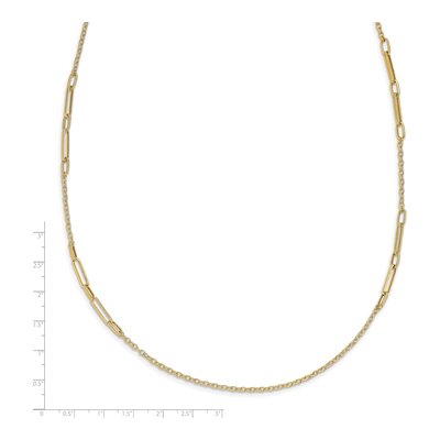 14K Yellow Gold 2.3mm Hollow Cable Chain – view 5