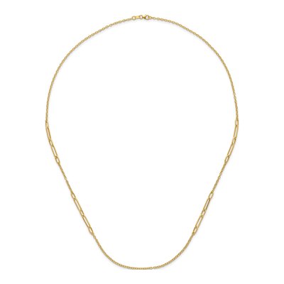 14K Yellow Gold 2.3mm Hollow Cable Chain – view 6