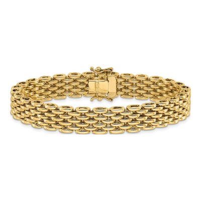 14K Yellow Gold Fancy Link Bracelet – view 4