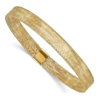 14K Yellow Gold Stretch Bangle Bracelet