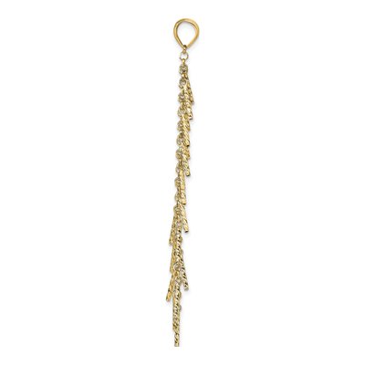 14K Yellow Gold Polished D/C Pendant – view 3