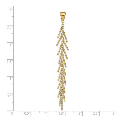 14K Yellow Gold Polished D/C Pendant – view 5