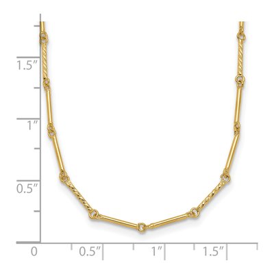 14K Yellow Gold 1mm Hollow Diamond-Cut Link Chain – view 6