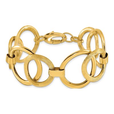 14K Yellow Gold Fancy Link Bracelet – view 4