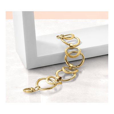 14K Yellow Gold Fancy Link Bracelet – view 6