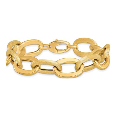 14K Yellow Gold Fancy Link Bracelet – view 4