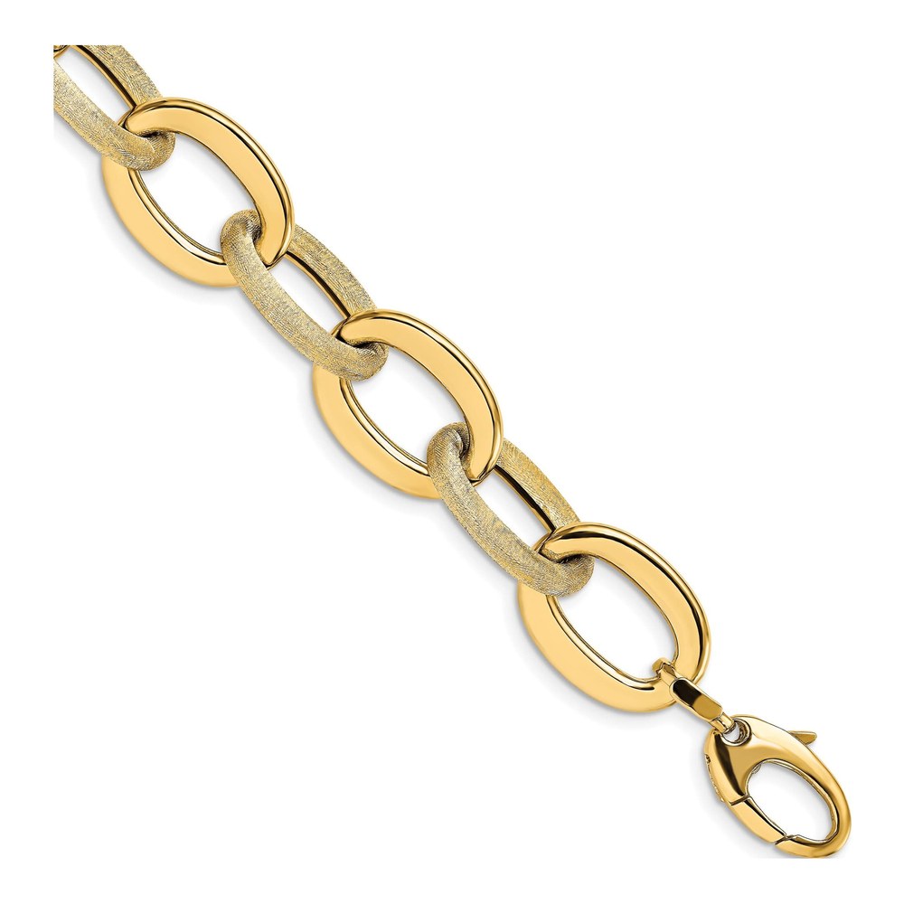 Leslie's 14K Gold Fancy Link Bracelet, 7.75 in