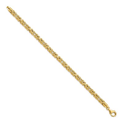14K Yellow Gold 4.25mm Fancy Link Chain Bracelet – view 3