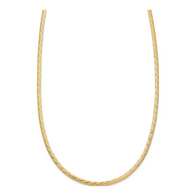14K Two-Tone Gold Reversible Omega Necklace – view 3