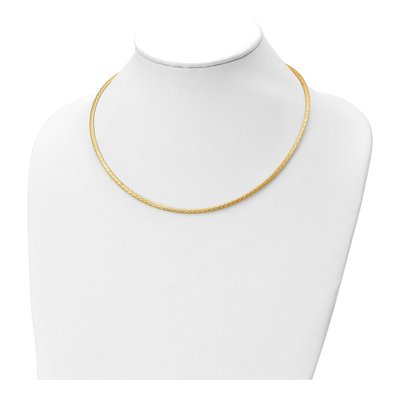 14K Two-Tone Gold Reversible Omega Necklace – view 4