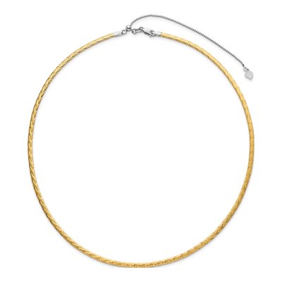 14K Two-Tone Gold Reversible Omega Necklace – view 5