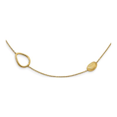 14K Yellow Gold Beaded Necklace