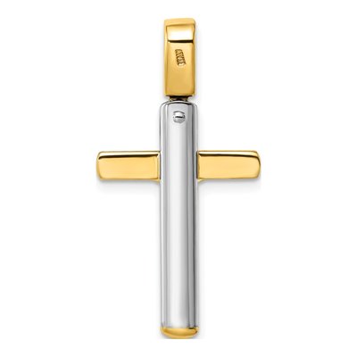 14K Two-Tone Gold Crucifix Pendant – view 4
