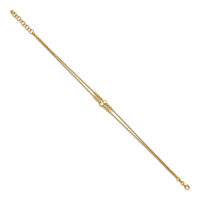 14K Yellow Gold Diamond-Cut Beaded Bracelet – view 2