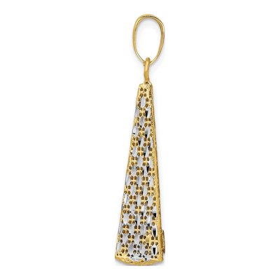 14K Yellow & Rhodium D/C Pendant – view 3