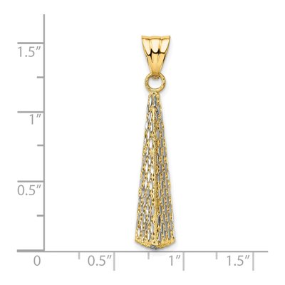 14K Yellow & Rhodium D/C Pendant – view 5