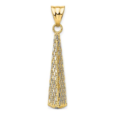 14K Yellow & Rhodium D/C Pendant