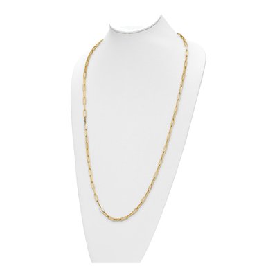 31.5-Inch 14K Yellow Gold Fancy Cable Necklace | Leslie's – view 3