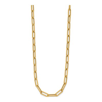31.5-Inch 14K Yellow Gold Fancy Cable Necklace | Leslie's – view 4