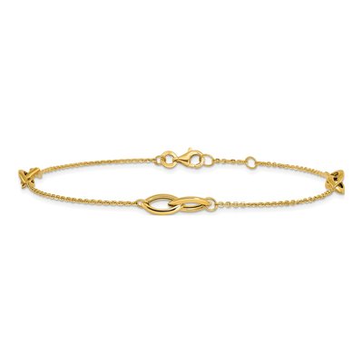 14K Yellow Gold Anklet – view 3