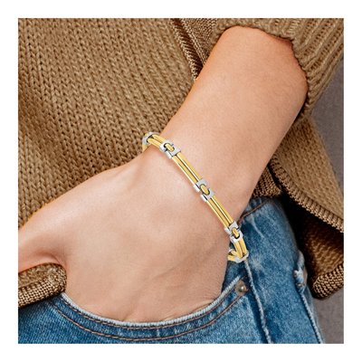 14K Two-Tone Gold Bracelet – view 6