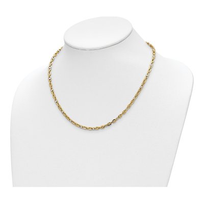 14K Two-Tone Gold 3.75mm Hollow Link Chain – view 3