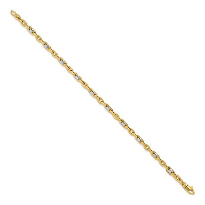 14K Two-Tone Gold 3.6mm Hollow Link Bracelet – view 2