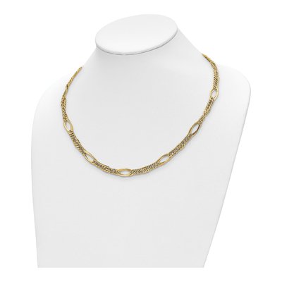 14K Yellow Gold 5.5mm Hollow Fancy Link Chain – view 3
