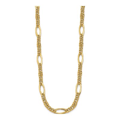 14K Yellow Gold 5.5mm Hollow Fancy Link Chain – view 4