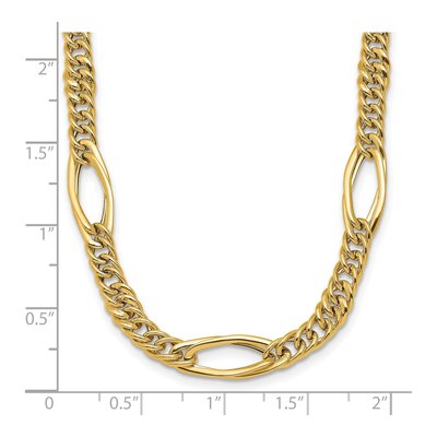 14K Yellow Gold 5.5mm Hollow Fancy Link Chain – view 5
