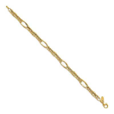14K Yellow Gold Fancy Link Bracelet – view 3