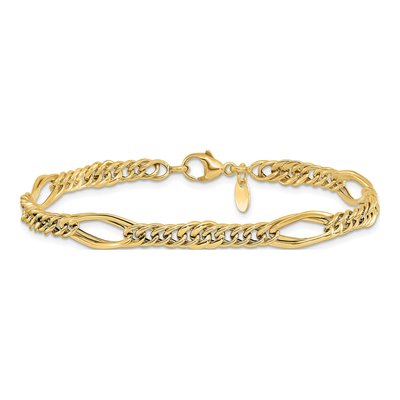 14K Yellow Gold Fancy Link Bracelet – view 4