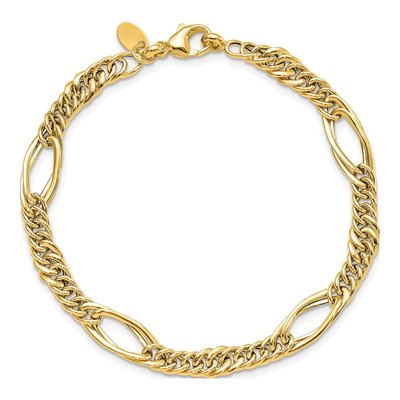 14K Yellow Gold Fancy Link Bracelet – view 5