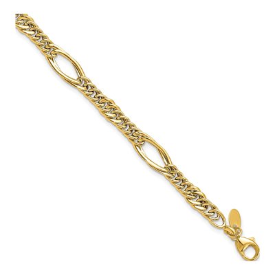 14K Yellow Gold Fancy Link Bracelet