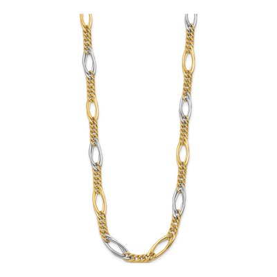 14K Yellow Gold 5.5mm Hollow Fancy Link Chain – view 4
