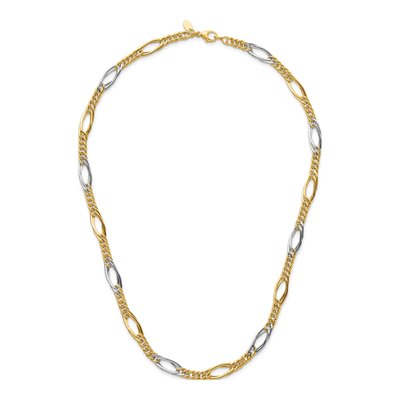 14K Yellow Gold 5.5mm Hollow Fancy Link Chain – view 6