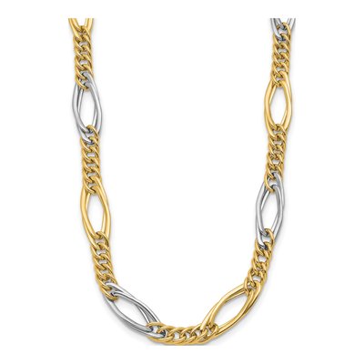 14K Yellow Gold 5.5mm Hollow Fancy Link Chain