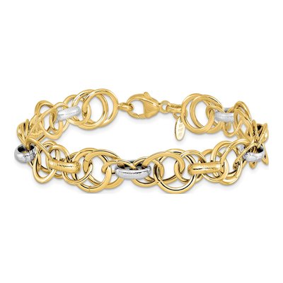 14K Yellow Gold Fancy Link Bracelet – view 3