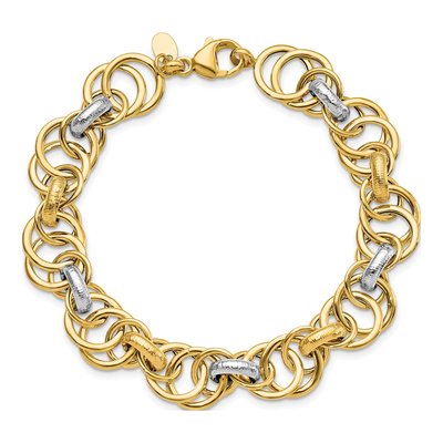 14K Yellow Gold Fancy Link Bracelet – view 4