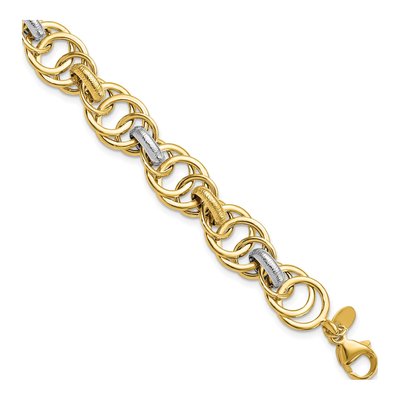 14K Yellow Gold Fancy Link Bracelet