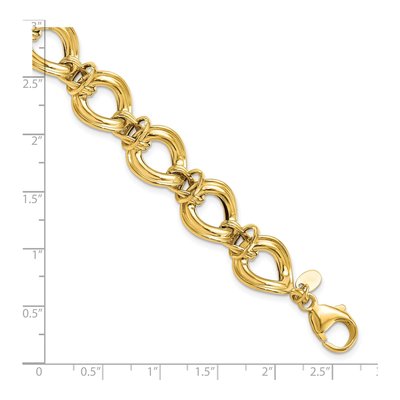 14K Yellow Gold Fancy Link Bracelet – view 6