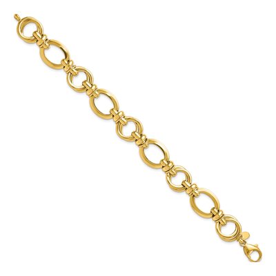 14K Yellow Gold Fancy Link Bracelet – view 3