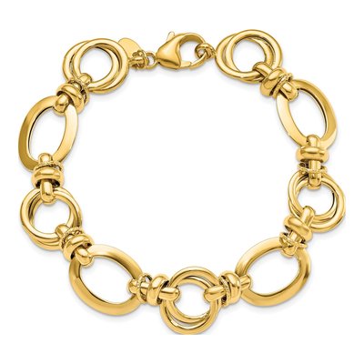 14K Yellow Gold Fancy Link Bracelet – view 5
