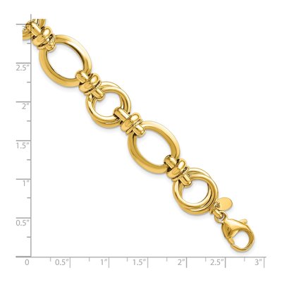 14K Yellow Gold Fancy Link Bracelet – view 6