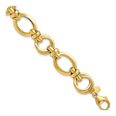 14K Yellow Gold Fancy Link Bracelet