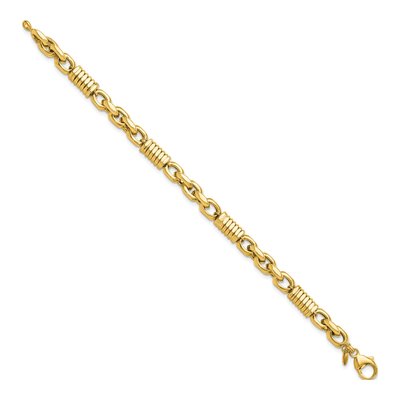 14K Yellow Gold Fancy Link Bracelet – view 3