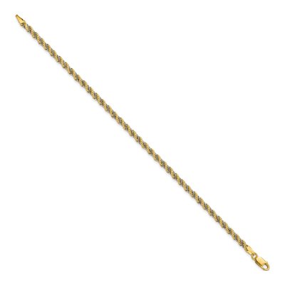 14K Two-Tone Gold Rope Bracelet – view 3