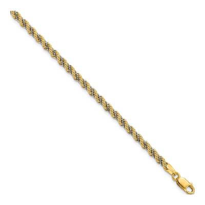 14K Two-Tone Gold Rope Bracelet