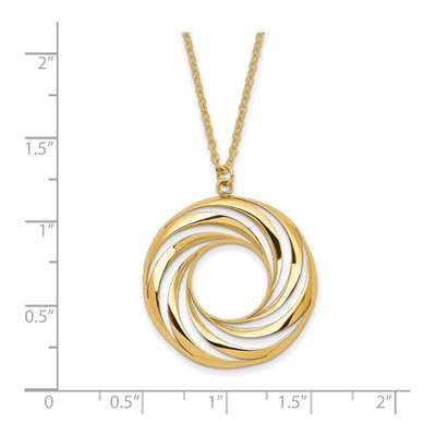 14K Yellow Gold Circle Pendant Necklace – view 5
