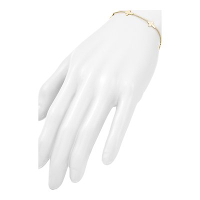14K Yellow Gold Cross Station Bracelet – view 6